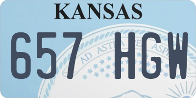 KS license plate 657HGW