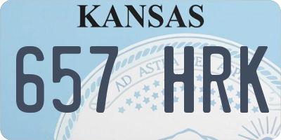 KS license plate 657HRK