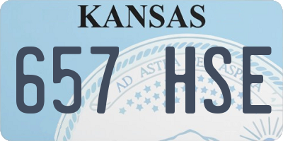 KS license plate 657HSE