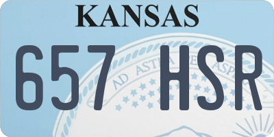 KS license plate 657HSR