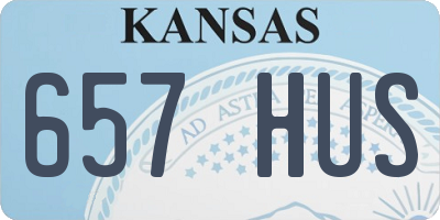 KS license plate 657HUS