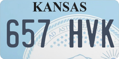 KS license plate 657HVK