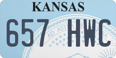 KS license plate 657HWC