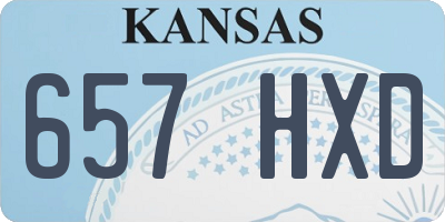 KS license plate 657HXD