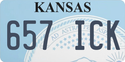 KS license plate 657ICK