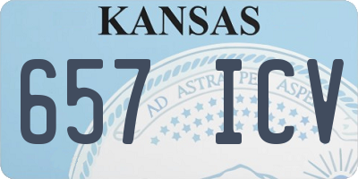 KS license plate 657ICV