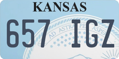 KS license plate 657IGZ