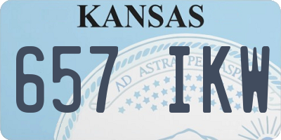 KS license plate 657IKW