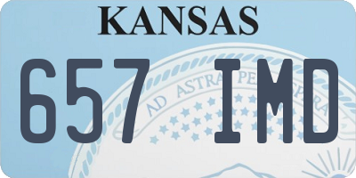 KS license plate 657IMD