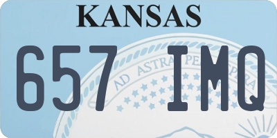 KS license plate 657IMQ