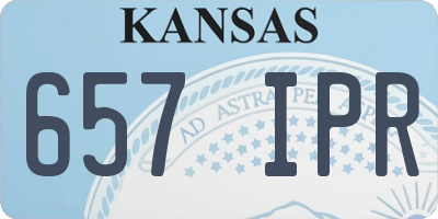 KS license plate 657IPR