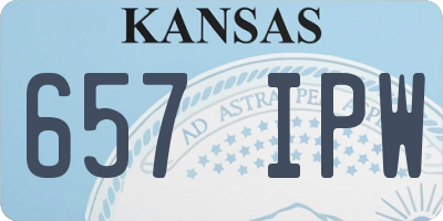 KS license plate 657IPW