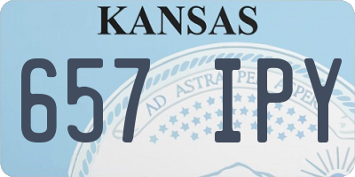 KS license plate 657IPY