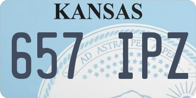 KS license plate 657IPZ