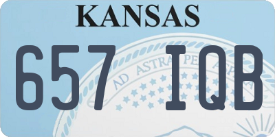 KS license plate 657IQB
