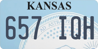 KS license plate 657IQH