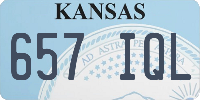 KS license plate 657IQL