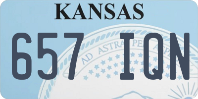 KS license plate 657IQN