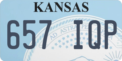KS license plate 657IQP