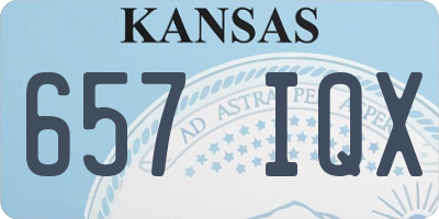KS license plate 657IQX