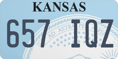KS license plate 657IQZ