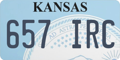 KS license plate 657IRC