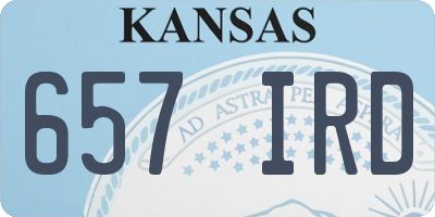 KS license plate 657IRD