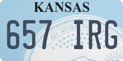 KS license plate 657IRG