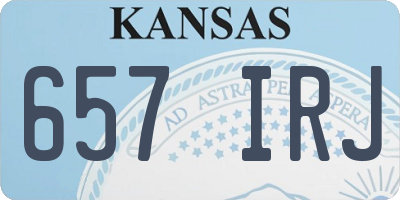 KS license plate 657IRJ