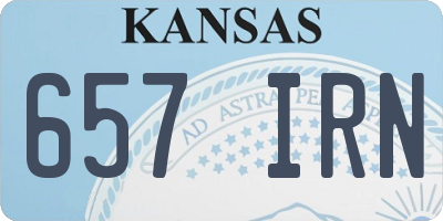 KS license plate 657IRN