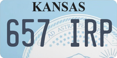 KS license plate 657IRP