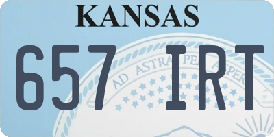 KS license plate 657IRT