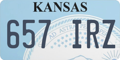 KS license plate 657IRZ