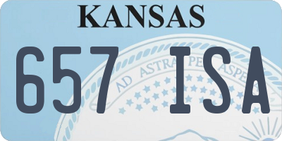 KS license plate 657ISA