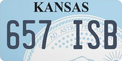 KS license plate 657ISB