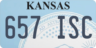 KS license plate 657ISC