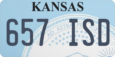 KS license plate 657ISD