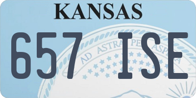 KS license plate 657ISE