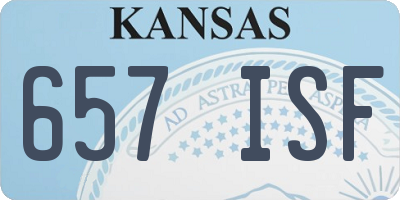 KS license plate 657ISF