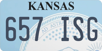 KS license plate 657ISG