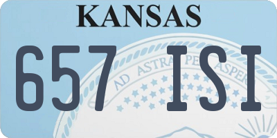 KS license plate 657ISI