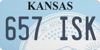 KS license plate 657ISK