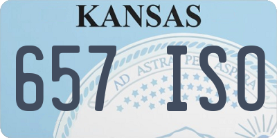 KS license plate 657ISO