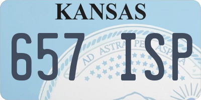 KS license plate 657ISP