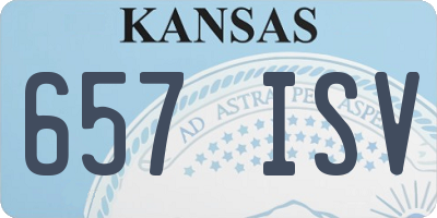 KS license plate 657ISV