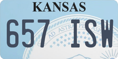 KS license plate 657ISW