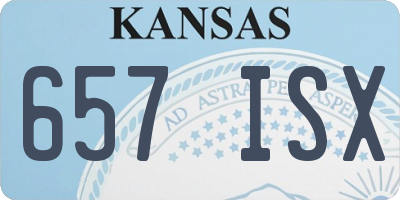 KS license plate 657ISX