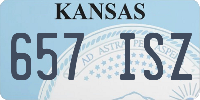 KS license plate 657ISZ