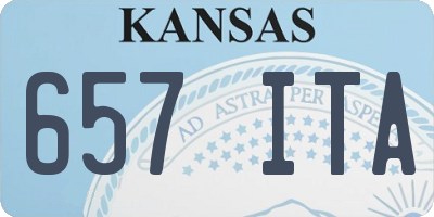 KS license plate 657ITA