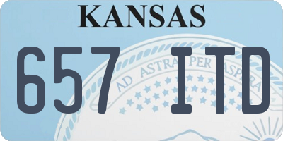 KS license plate 657ITD